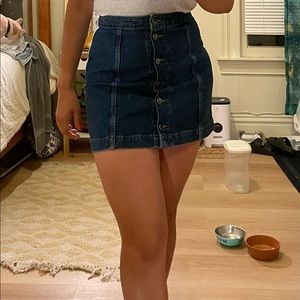 TopShop Moto Denim Skirt